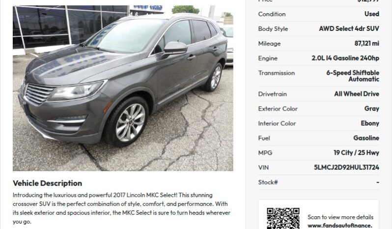 
2017 Lincoln MKC full									
