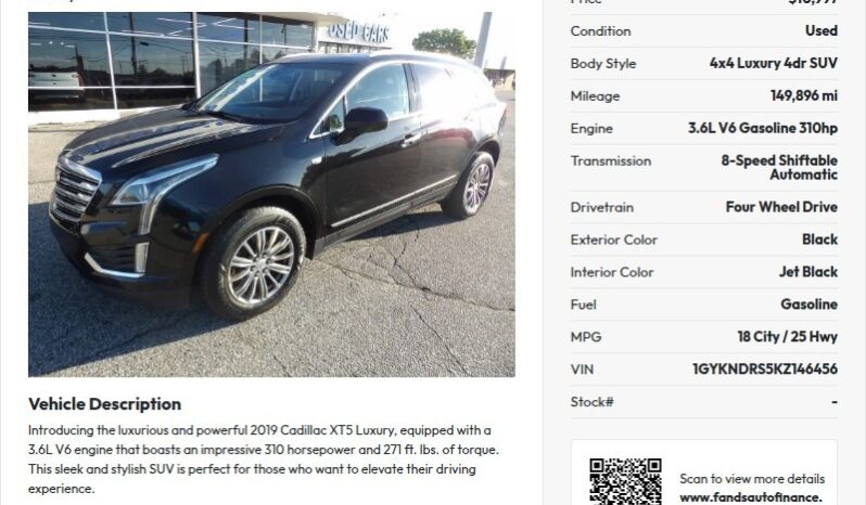
2019 Cadillac XT5 full									
